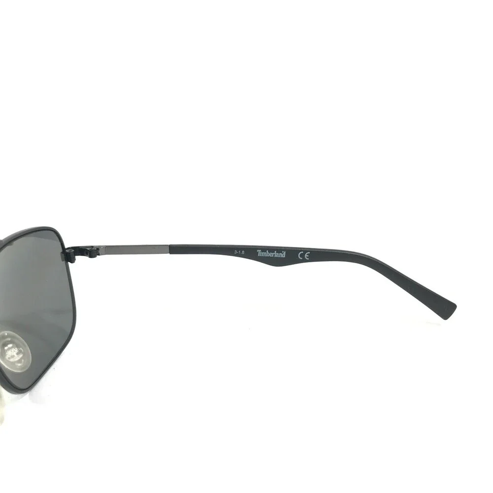 Timberland Sunglasses TB9107 02D Black Square Frames with Gray Lenses 61-14-140